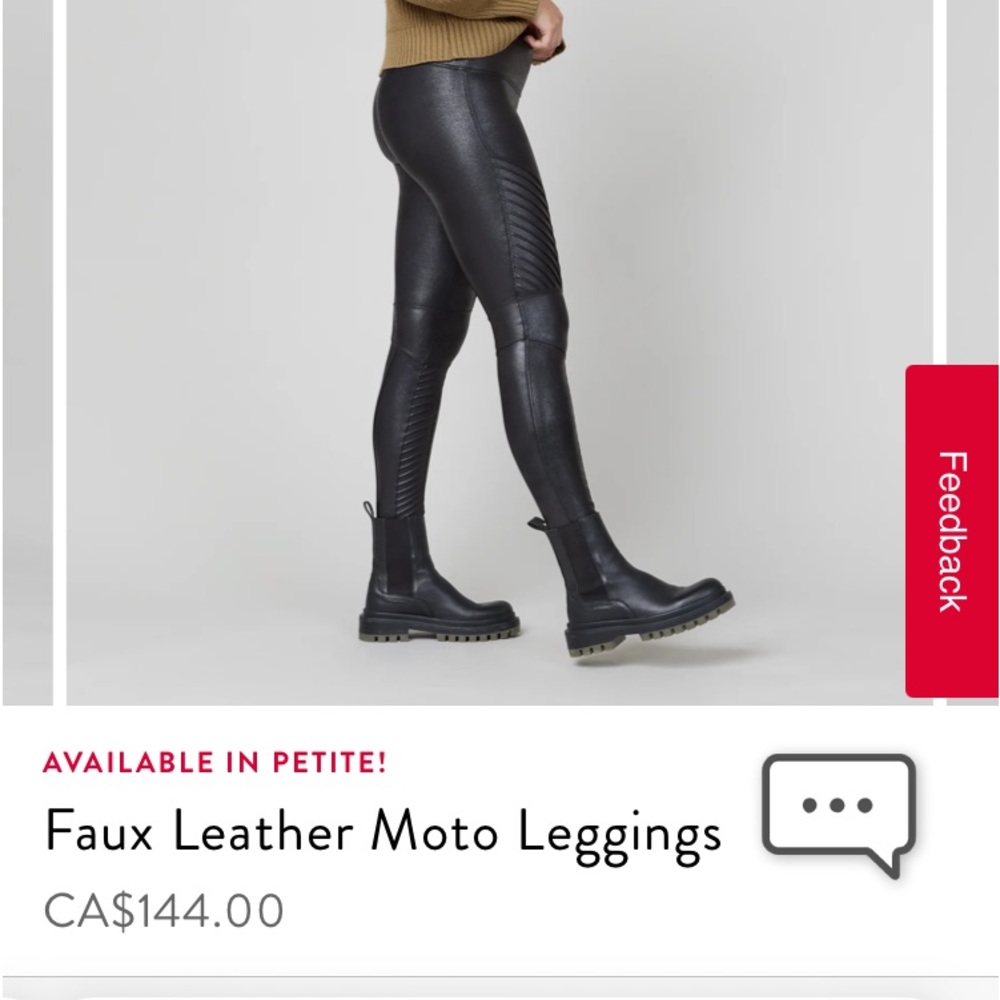 SPANX faux leather moto leggings
